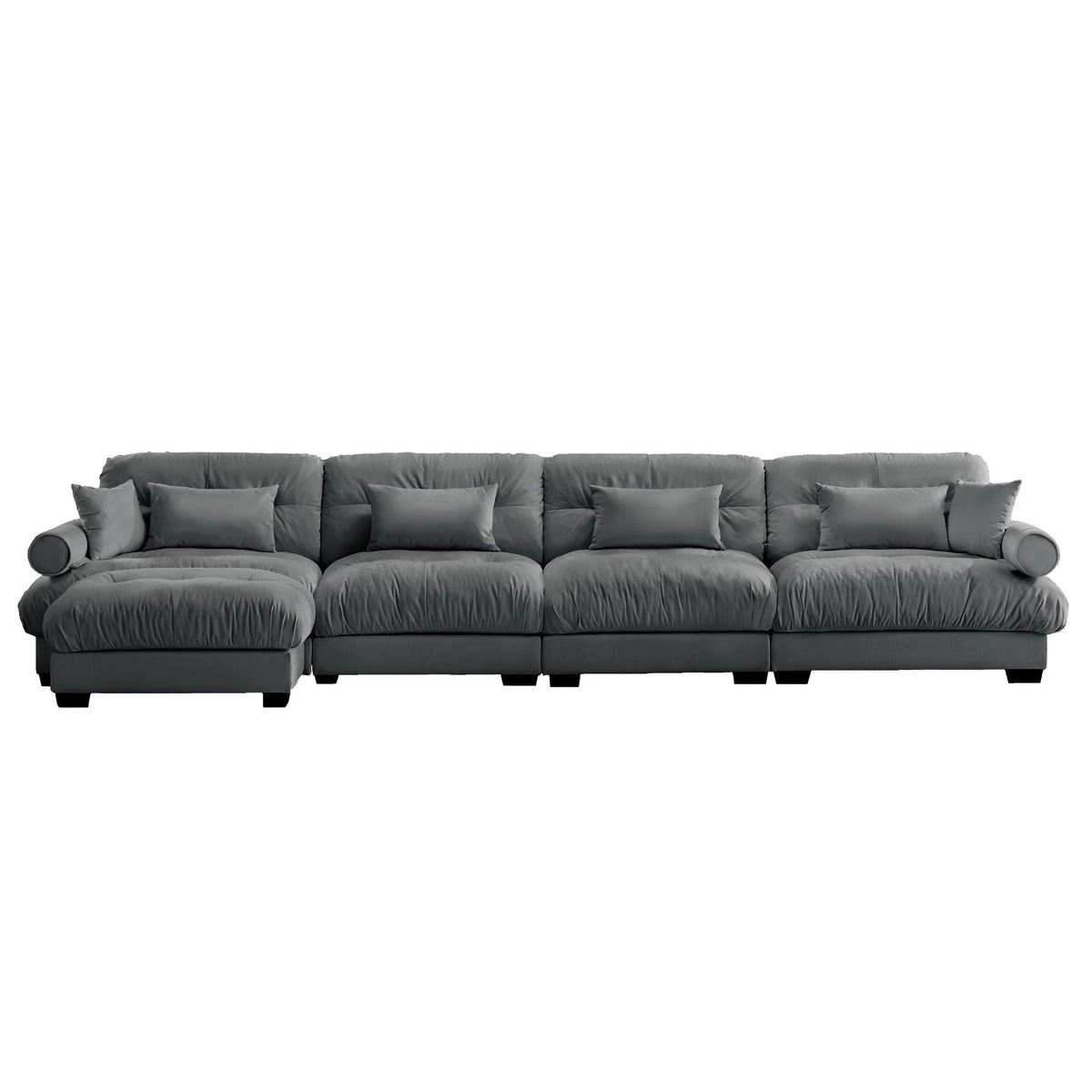 Super Comfort Oversized Modular Sectional Sofa with Movable Ottoman