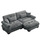 Super Comfort Oversized Modular Sectional Sofa with Movable Ottoman