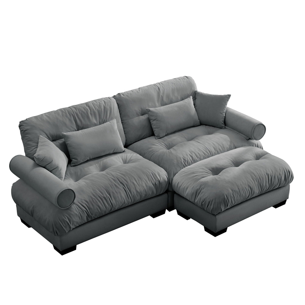 Super Comfort Oversized Modular Sectional Sofa with Movable Ottoman