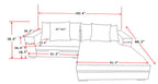 Luxe - Oversized 2 Piece Sectional Couches, L Shaped Sofa with Chaise