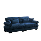 Modern Oversize Sofa with Cloud Like Comfort, Featuring Waist & Throw Pillows