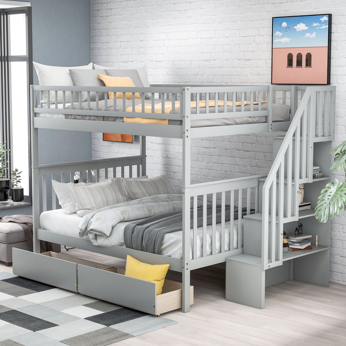 Bunk Bed with Staircase