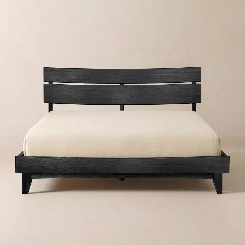 Aurora Solid Wood Bed Frame & Nightstand Set