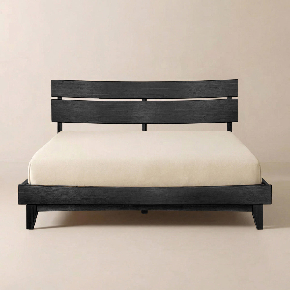 Aurora Solid Wood Bed Frame & Nightstand Set