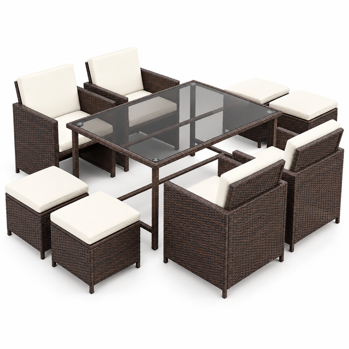 10-Piece Outdoor Patio Dining Set