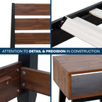 Emery Solid Wood Bed Frame & Nightstand Set