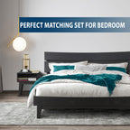 Aurora Solid Wood Bed Frame & Nightstand Set