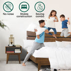 Aurora Solid Wood Bed Frame & Nightstand Set