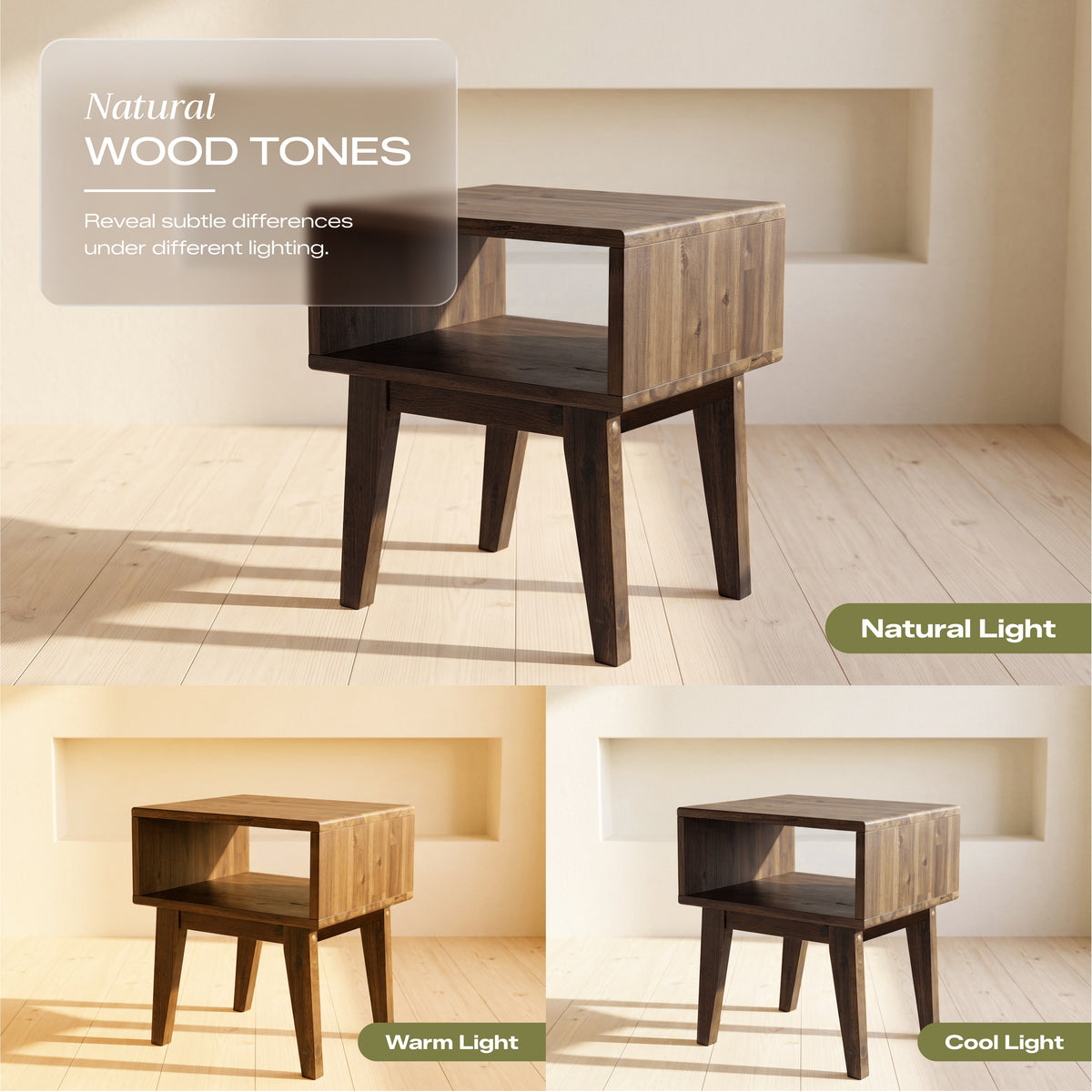 Serena Solid Wood Nightstand