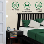 Kaylin Solid Wood Bed Frame & Nightstand Set