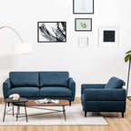 2-Piece Upholstered Sofa Set with Removable Cushion Covers