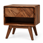 Laden Handcrafted Solid Wood Nightstand