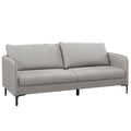 Modern 76 Inch Loveseat Sofa Couch for Apartment Dorm with Metal Legs – Gray