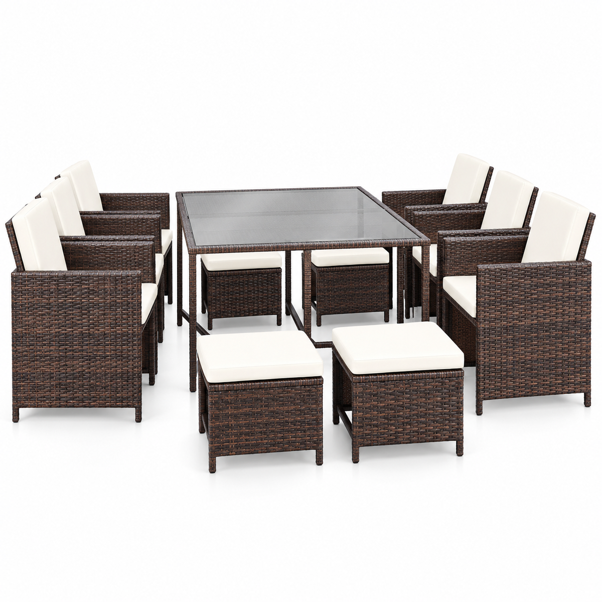 10-Piece Outdoor Patio Dining Set