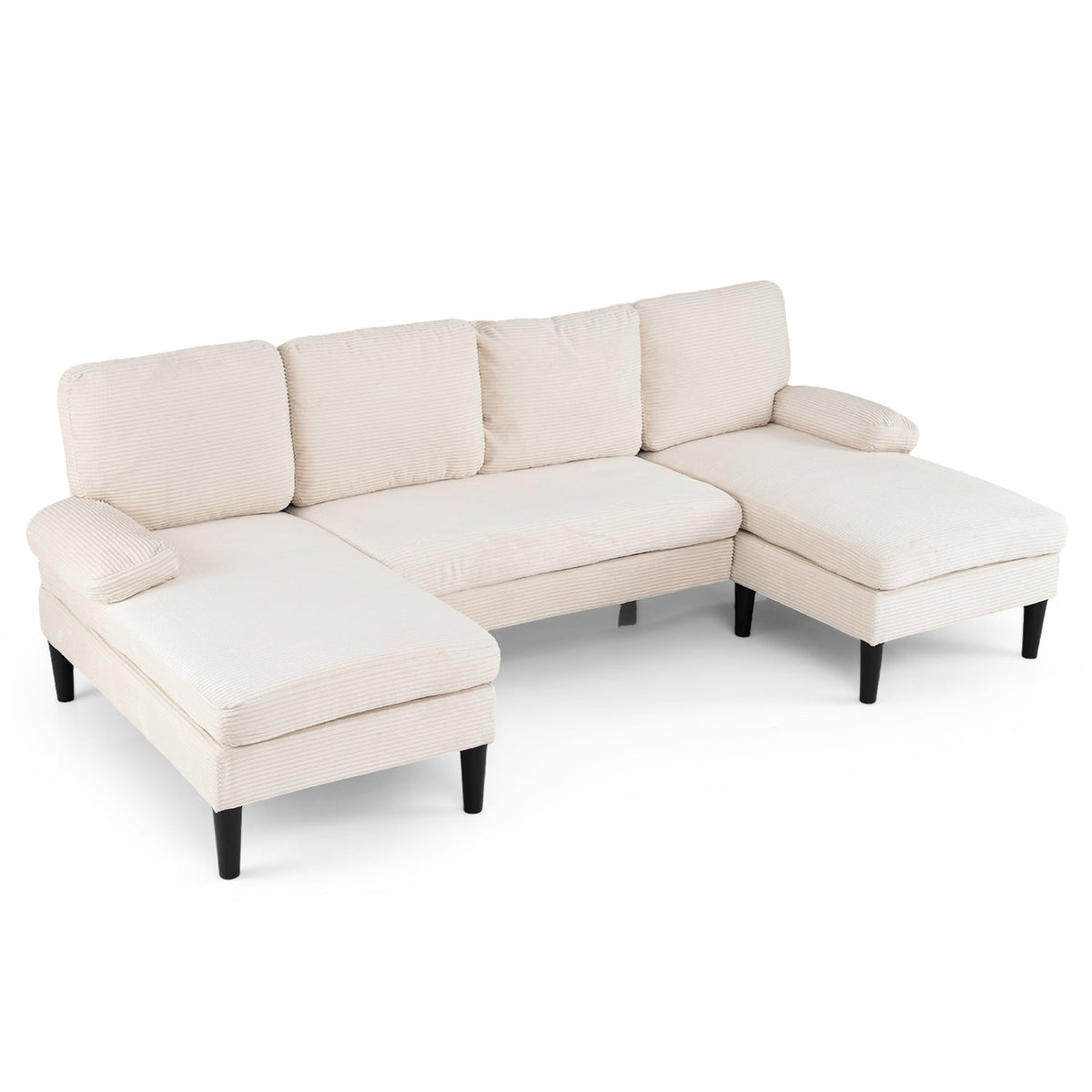 U-shaped Sectional Couch with Double Chaise