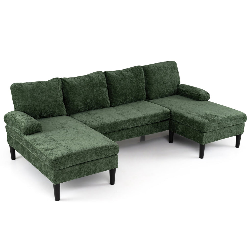 U-shaped Sectional Couch with Double Chaise