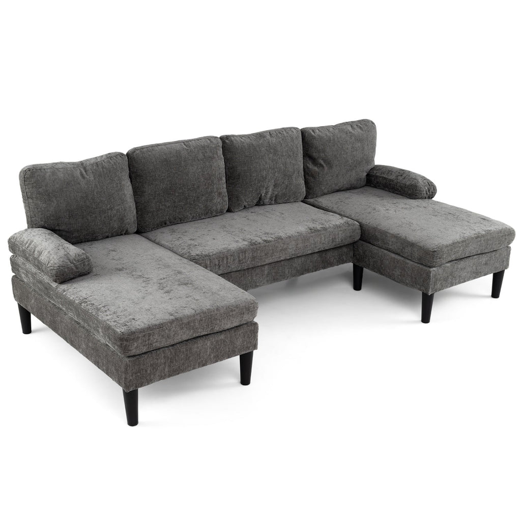 U-shaped Sectional Couch with Double Chaise