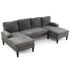U-shaped Sectional Couch with Double Chaise