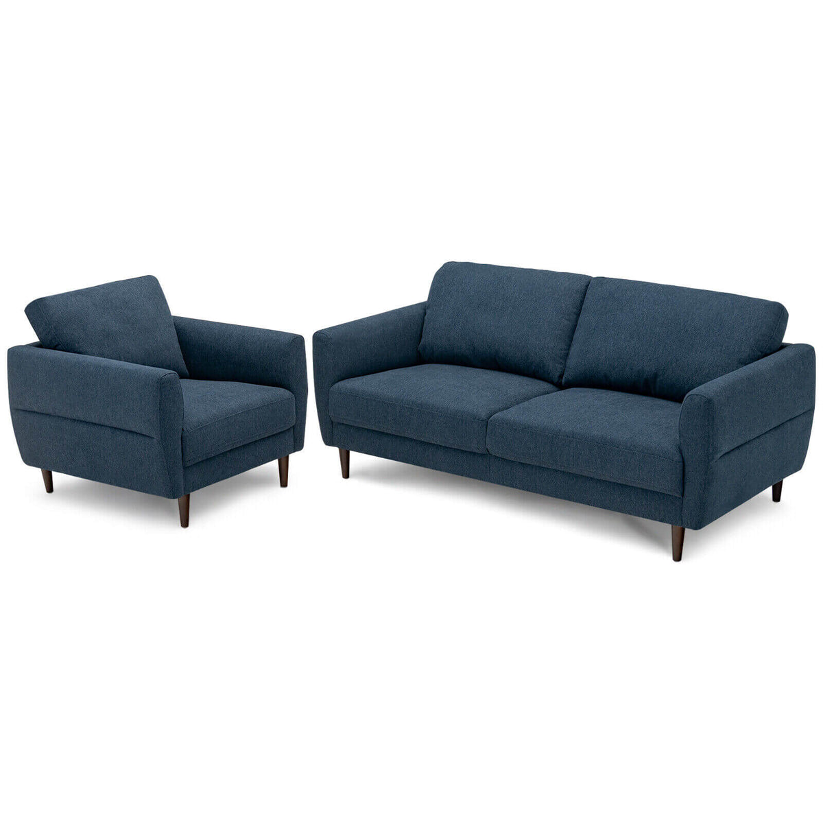 2-Piece Upholstered Sofa Set with Removable Cushion Covers