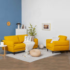 2-Piece Upholstered Sofa Set with Removable Cushion Covers