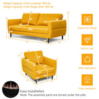 2-Piece Upholstered Sofa Set with Removable Cushion Covers