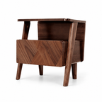 Rum Handcrafted Solid Wood Nightstand