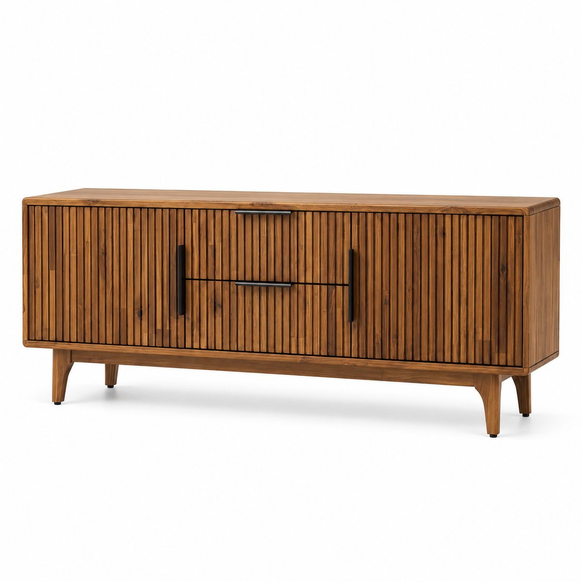 Bosk Wood Fluted TV Stand