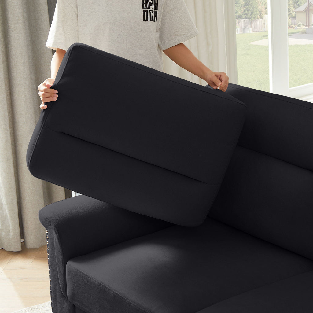 3-Seater Elegant Stationary Sofa