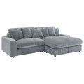Blaine 105-Inch Reversible Chaise Sectional Sofa – Fog