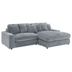 Blaine 105-Inch Reversible Chaise Sectional Sofa – Fog