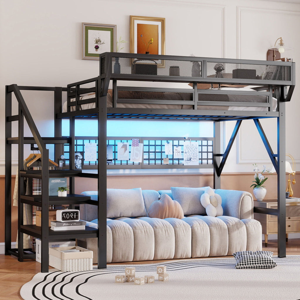 Loft Bed with Stairs & Storage