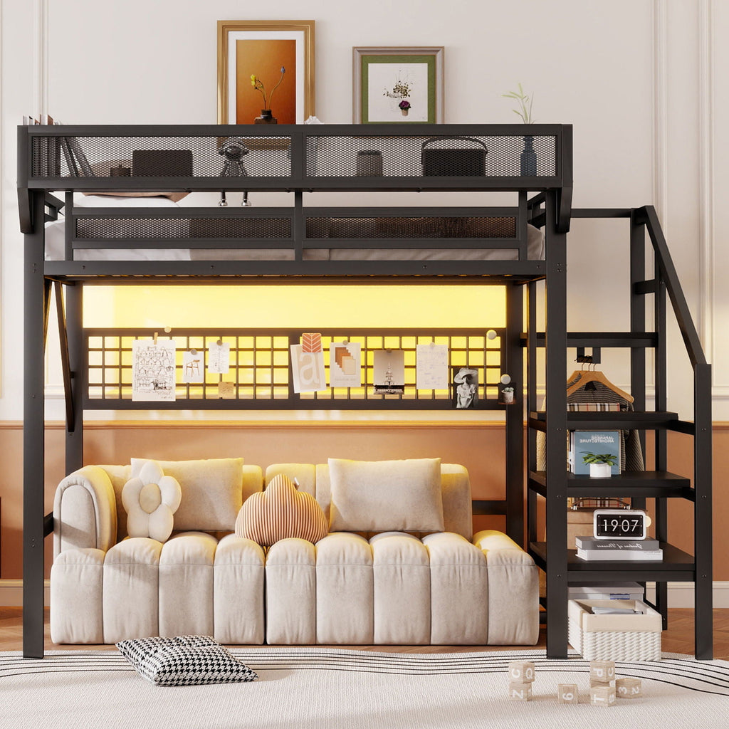 Loft Bed with Stairs & Storage