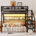 Loft Bed with Stairs & Storage