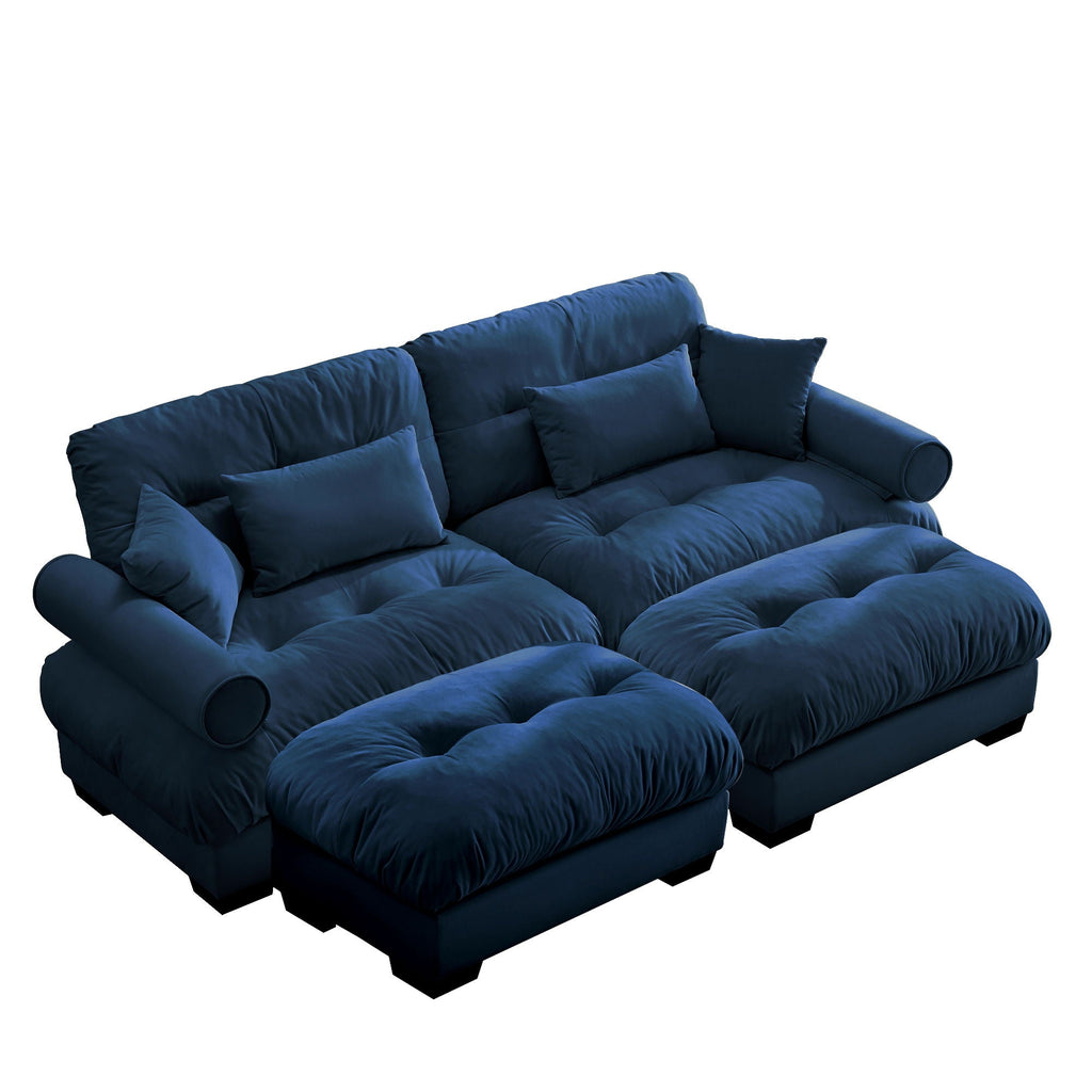 Super Comfort Oversized Modular Sectional Sofa with Movable Ottoman