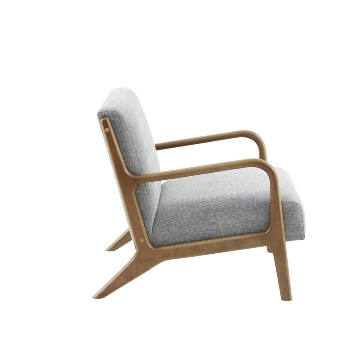 Mid-Century Style Lounge Chair with Upholstered Seat