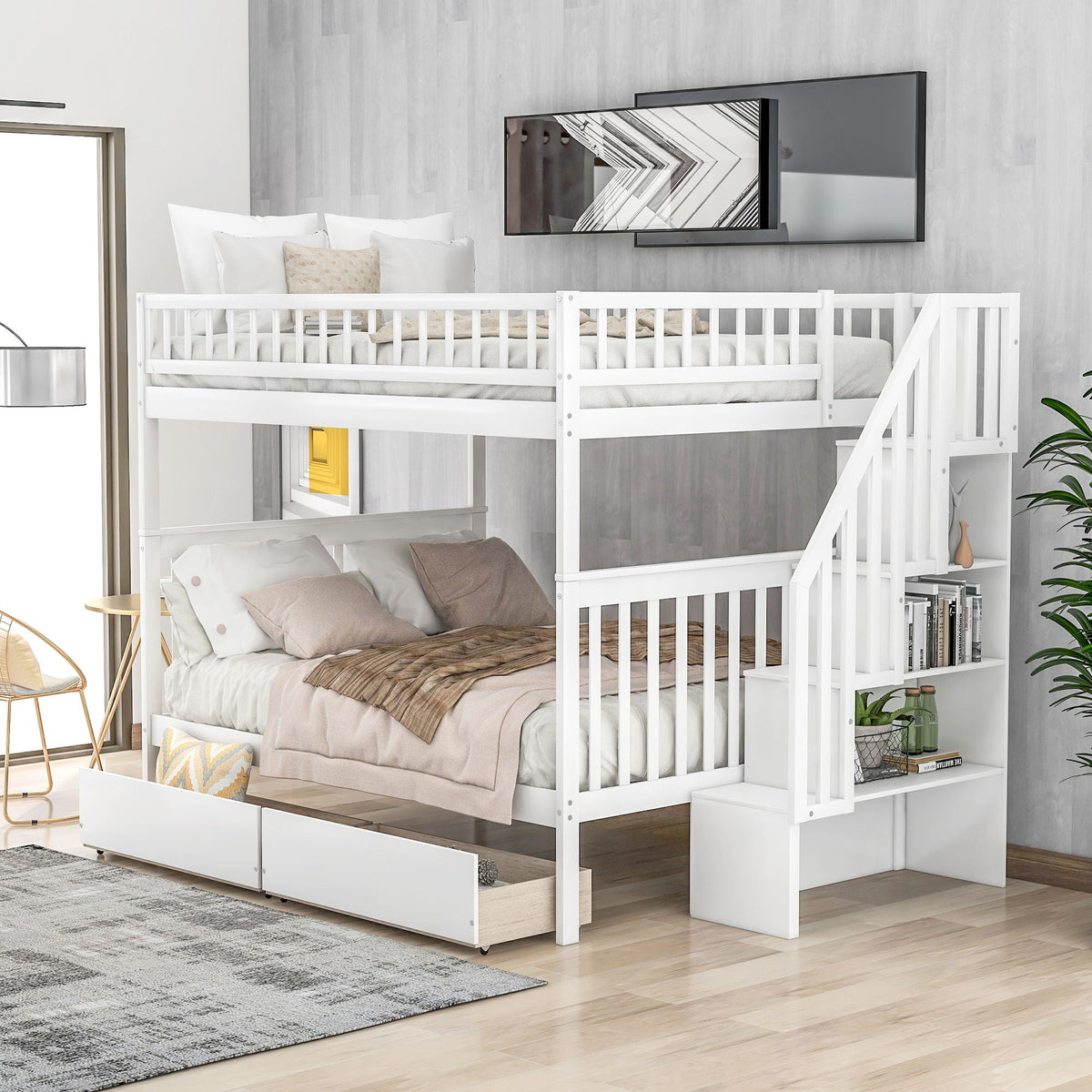 Bunk Bed with Staircase