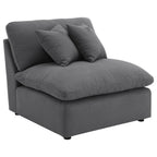 Hobson 4-piece Upholstered Modular Sectional Sofa Charcoal