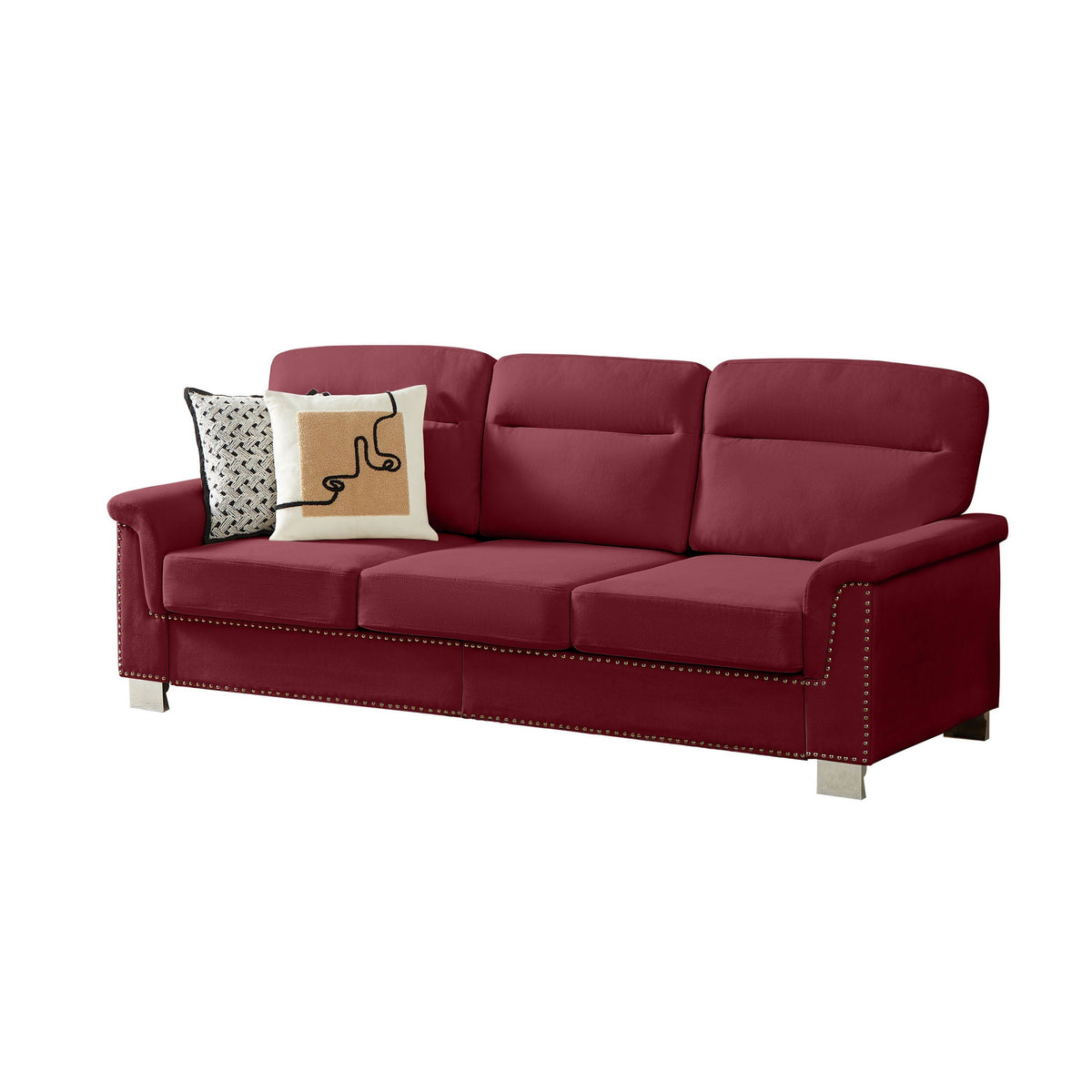 3-Seater Elegant Stationary Sofa