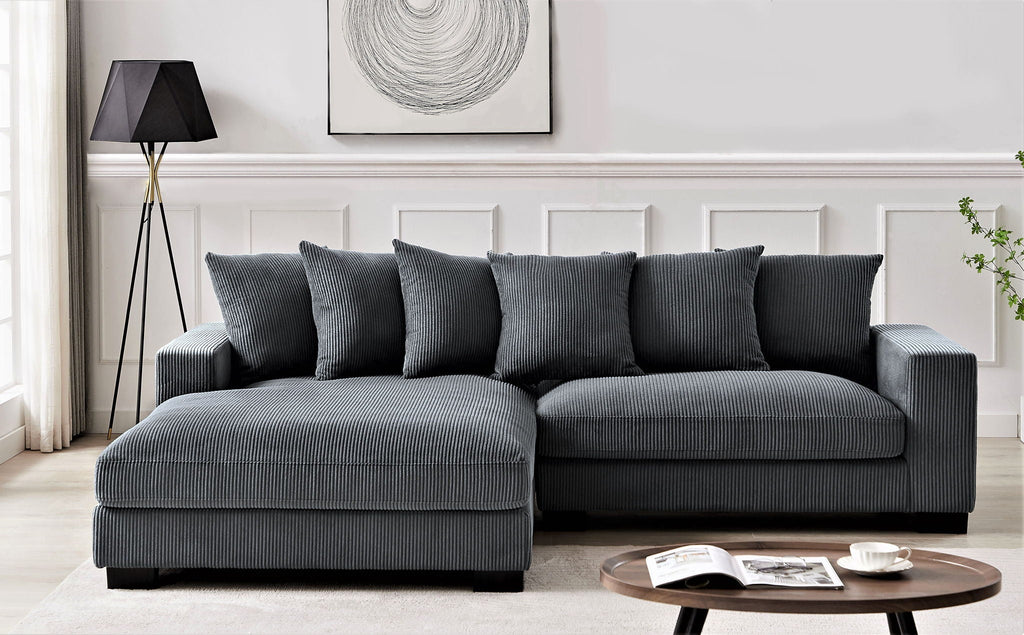 Luxe - Oversized 2 Piece Sectional Couches, L Shaped Sofa with Chaise