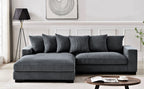 Luxe - Oversized 2 Piece Sectional Couches, L Shaped Sofa with Chaise