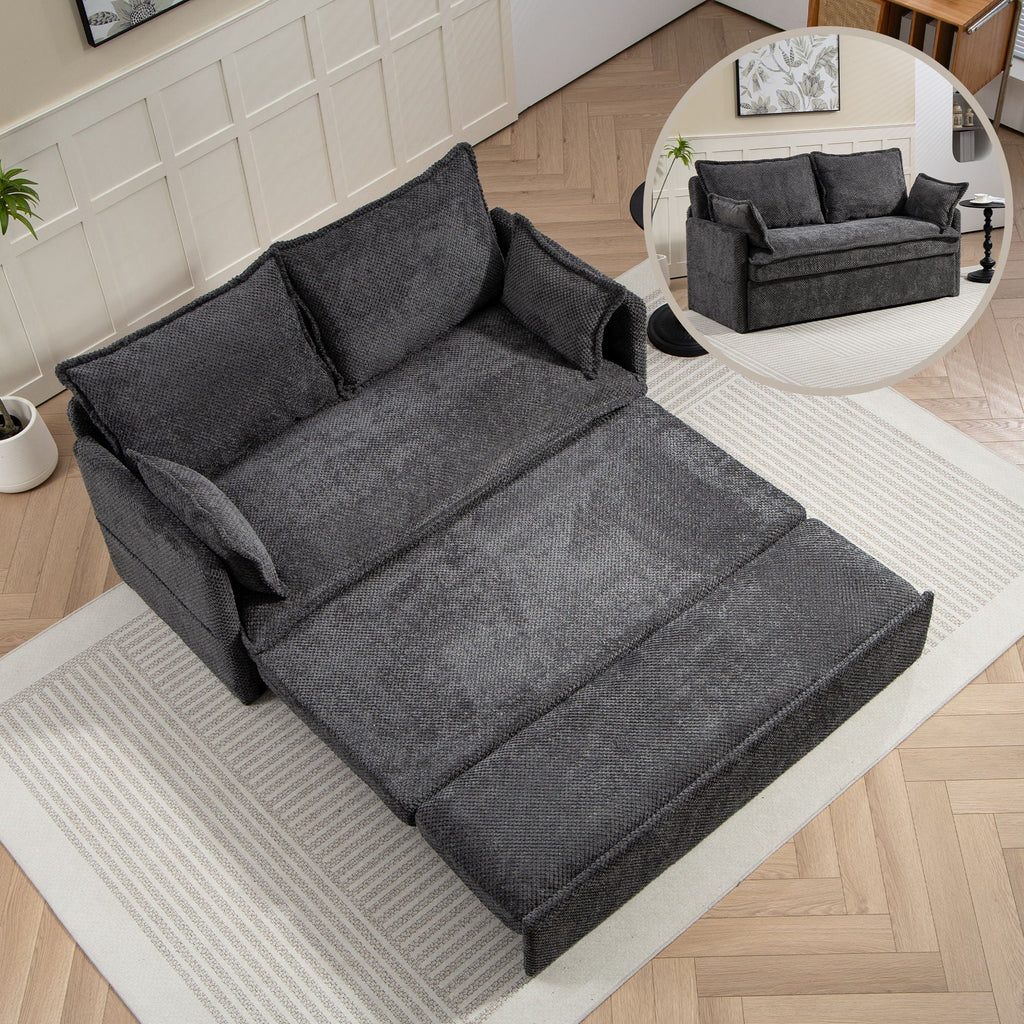 Pull Out Sofa Bed, Convertible Sleeper Sofa, Side Storage