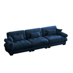Modern Oversize Sofa with Cloud Like Comfort, Featuring Waist & Throw Pillows