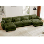 Super Comfort Oversized Modular Sectional Sofa with Movable Ottoman