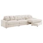 Blaine 146-Inch Reversible Chaise Sectional Sofa Set – Sand