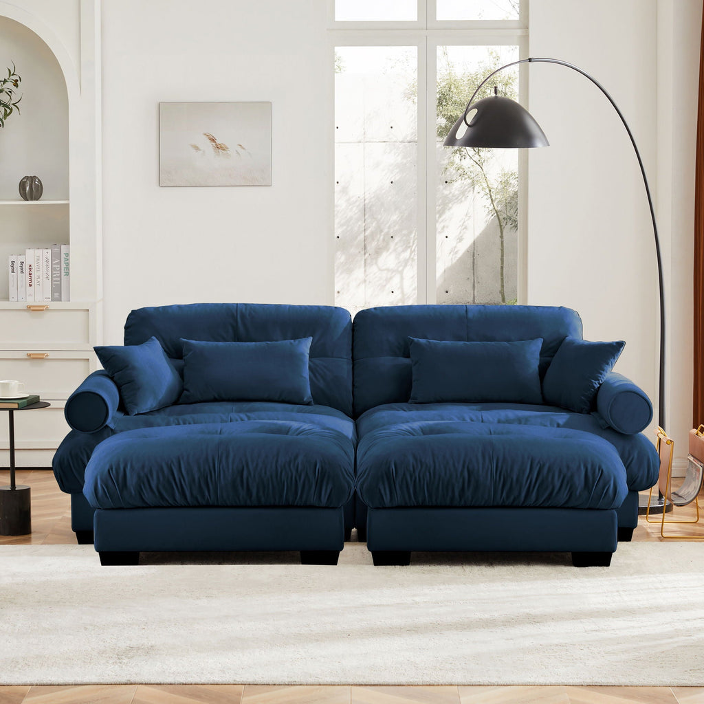 Super Comfort Oversized Modular Sectional Sofa with Movable Ottoman