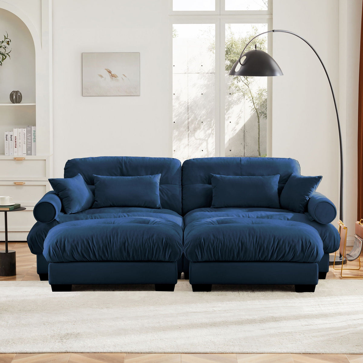 Super Comfort Oversized Modular Sectional Sofa with Movable Ottoman