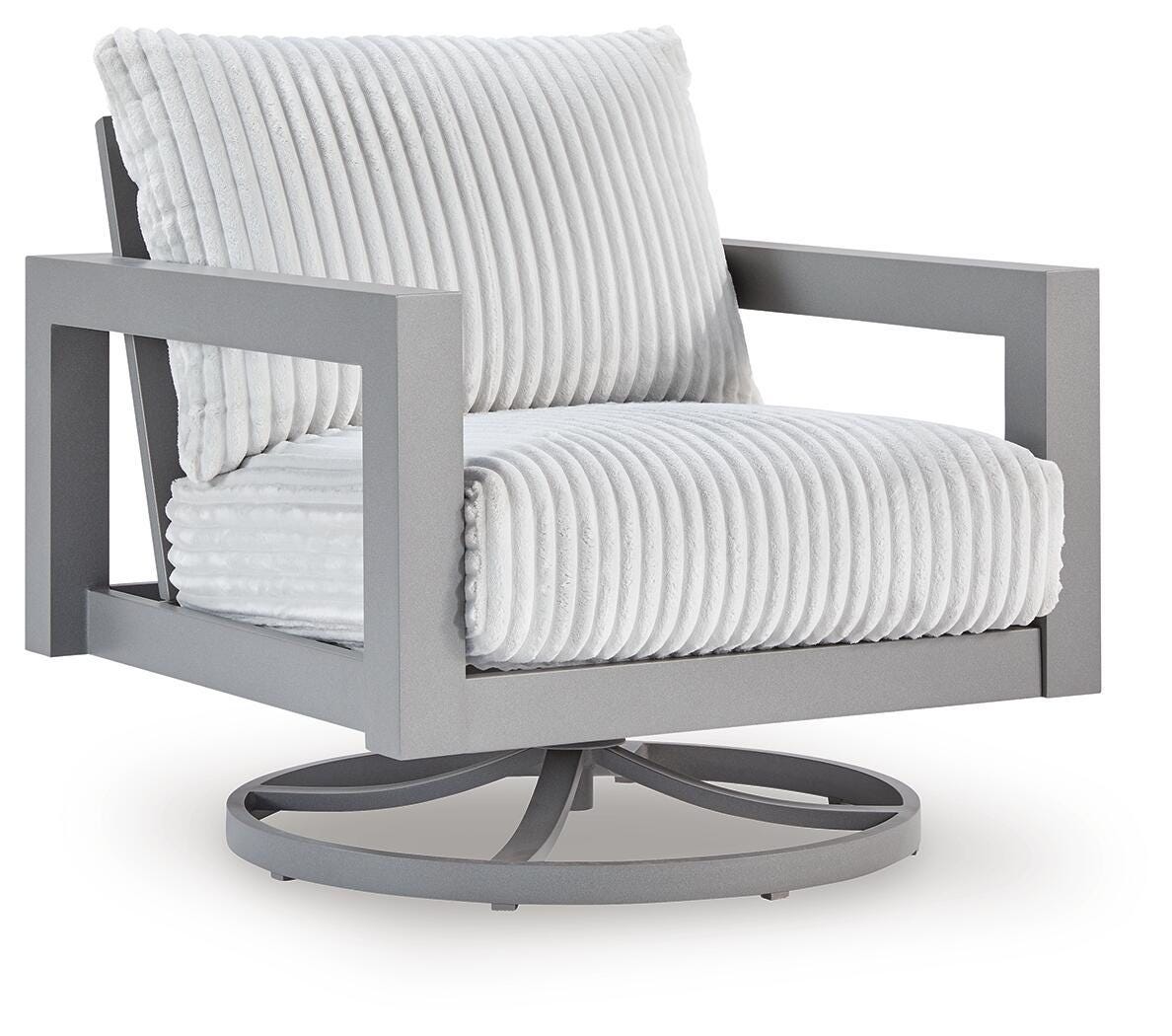 Hurley Park - Swivel Chair with Cushion – Gray