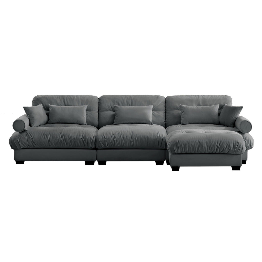 Super Comfort Oversized Modular Sectional Sofa with Movable Ottoman