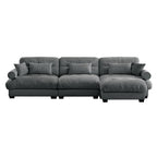 Super Comfort Oversized Modular Sectional Sofa with Movable Ottoman