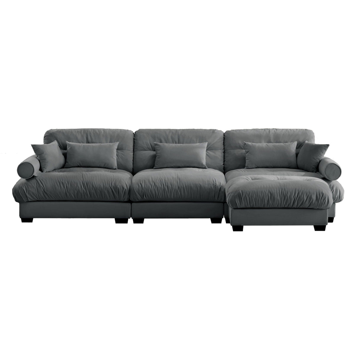 Super Comfort Oversized Modular Sectional Sofa with Movable Ottoman